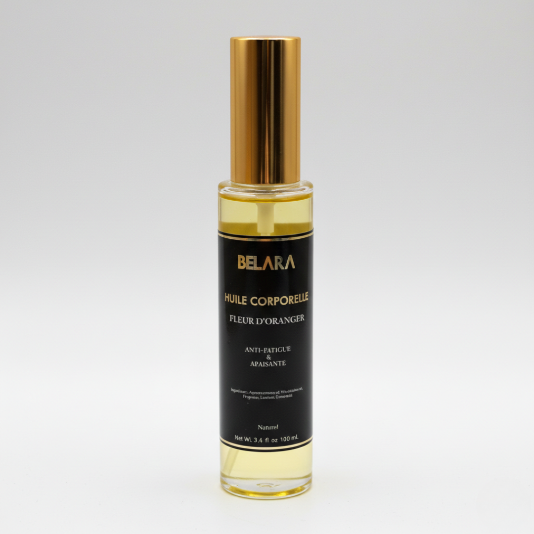 Huile de Massage à l’Argan & Fleurs d’Oranger Bio | Apaisante & Relaxante