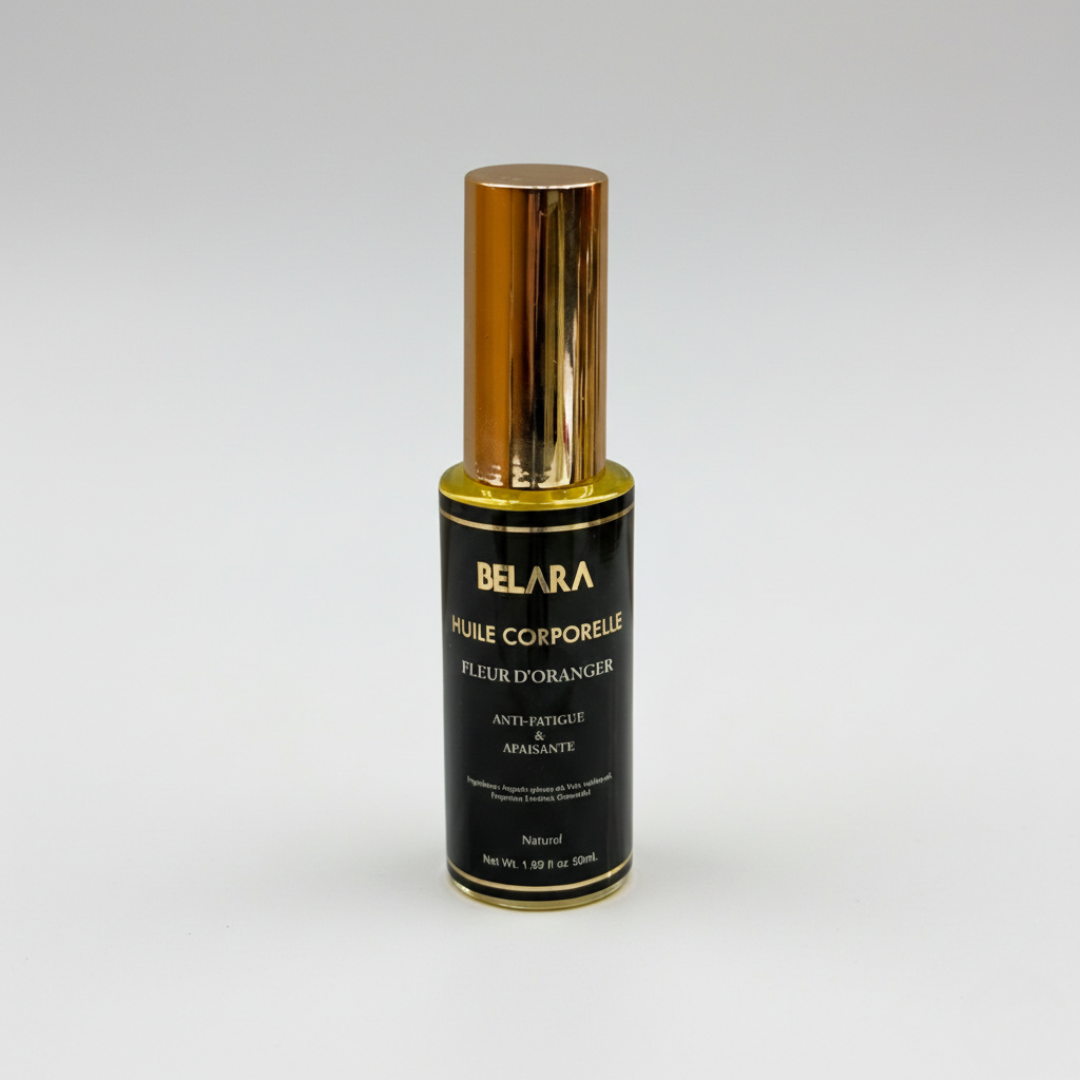 Huile de Massage à l’Argan & Fleurs d’Oranger Bio | Apaisante & Relaxante